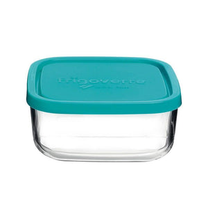 Bormioli Rocco Glazen Vershoudbakje Frigoverre - Blauw 15 x 15 x 7 cm / 1 liter
