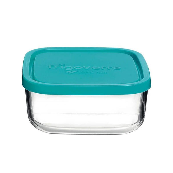 Bormioli Rocco Glazen Vershoudbakje Frigoverre - Blauw 15 x 15 x 7 cm / 1 liter