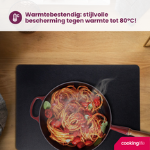 Cookinglife Placemats - Dubbelzijdig - Afwasbaar - Cognac / Zwart 46 x 33 cm - 6 Stuks