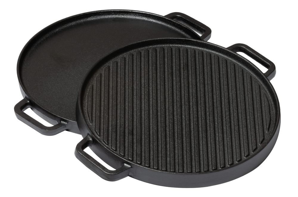 Blackwell Grillplaat BBQ / Bakplaat Gietijzer ø 30 cm - zonder anti-aanbaklaag 2-zijdig