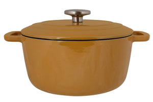Cosy & Trendy Braadpan met deksel Fontestic Gietijzer Amber Gold Ø 24 cm / 4.6 Liter - geëmailleerde anti-aanbaklaag