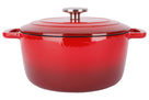 Cosy & Trendy Braadpan met deksel Fontestic Gietijzer Traditional Red ø 24 cm / 4.6 Liter - geëmailleerde anti-aanbaklaag