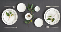 ASA Selection Serviesset A Table Ligne Noire 18-delig / 6 personen - 6 dinerborden, 6 ontbijtborden en 6 pastaborden