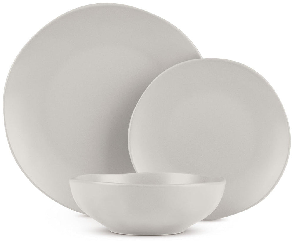 Berlinger Haus Serviesset Mat Crème Rond - 18-Delig / 6 Personen - 6 dinerborden, 6 ontbijtborden en 6 diepe borden