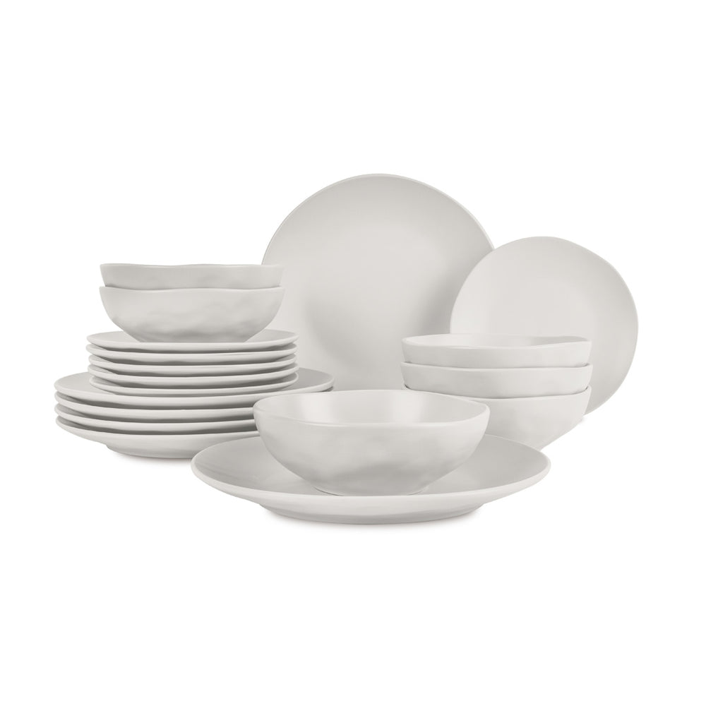 Berlinger Haus Serviesset Mat Crème Rond - 18-Delig / 6 Personen - 6 dinerborden, 6 ontbijtborden en 6 diepe borden