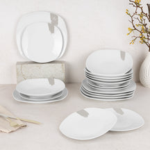 Berlinger Haus Serviesset Wit Crème - 18-Delig / 6 Personen - 6 dinerborden, 6 ontbijtborden en 6 diepe borden