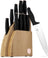 Berlinger Haus Messenblok Zwart Roségoud 10-delig - Koksmes, Broodmes, Santokumes, Officemes, Schilmes & 4 Steakmessen