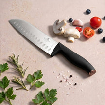 Berlinger Haus Messenblok Zwart Roségoud 10-delig - Koksmes, Broodmes, Santokumes, Officemes, Schilmes & 4 Steakmessen