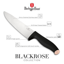 Berlinger Haus Messenblok Zwart Roségoud 10-delig - Koksmes, Broodmes, Santokumes, Officemes, Schilmes & 4 Steakmessen