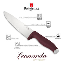 BerlingerHaus Messenblok Mat Bordeaux 10-delig - Koksmes, Broodmes, Santokumes, Officemes, Schilmes & 4 Steakmessen