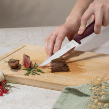 BerlingerHaus Messenblok Mat Bordeaux 10-delig - Koksmes, Broodmes, Santokumes, Officemes, Schilmes & 4 Steakmessen