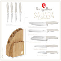 Berlinger Haus Messenblok Mat Crème 10-delig - Koksmes, Broodmes, Santokumes, Officemes, Schilmes & 4 Steakmessen