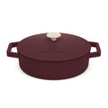 BerlingerHaus Hapjespan / Sauteerpan Mat Bordeaux - Gietijzer - ø 26 cm - geschikt voor alle warmtebronnen - geëmailleerde anti-aanbaklaag