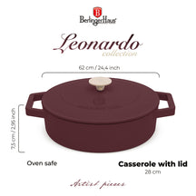 BerlingerHaus Hapjespan / Sauteerpan Mat Bordeaux - Gietijzer - ø 26 cm - geschikt voor alle warmtebronnen - geëmailleerde anti-aanbaklaag