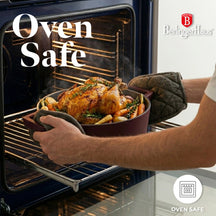 BerlingerHaus Hapjespan / Sauteerpan Mat Bordeaux - Gietijzer - ø 26 cm - geschikt voor alle warmtebronnen - geëmailleerde anti-aanbaklaag