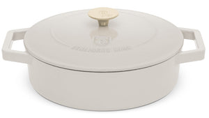 Berlinger Haus Hapjespan / Sauteerpan Mat Crème - Gietijzer - ø 26 cm - geschikt voor alle warmtebronnen - geëmailleerde anti-aanbaklaag