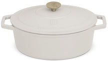Berlinger Haus Braadpan Mat Crème Ovaal - Gietijzer - 30 x 22 cm - geschikt voor alle warmtebronnen - geëmailleerde anti-aanbaklaag