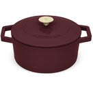Berlinger Haus Braadpan Mat Bordeaux - Gietijzer - ø 24 cm - geschikt voor alle warmtebronnen - geëmailleerde anti-aanbaklaag