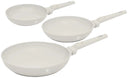 Berlinger Haus Koekenpannenset Mat Crème 3-Delig - ø 20, 24 & 28 cm - geschikt voor alle warmtebronnen - standaard anti-aanbaklaag