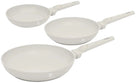 Berlinger Haus Koekenpannenset Mat Crème 3-Delig - ø 20, 24 & 28 cm - geschikt voor alle warmtebronnen - standaard anti-aanbaklaag