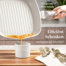 Berlinger Haus Grillpan Mat Crème 28 x 28 cm - geschikt voor alle warmtebronnen - standaard anti-aanbaklaag