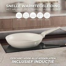 Berlinger Haus Koekenpan Mat Crème ø 20 cm - geschikt voor alle warmtebronnen - standaard anti-aanbaklaag