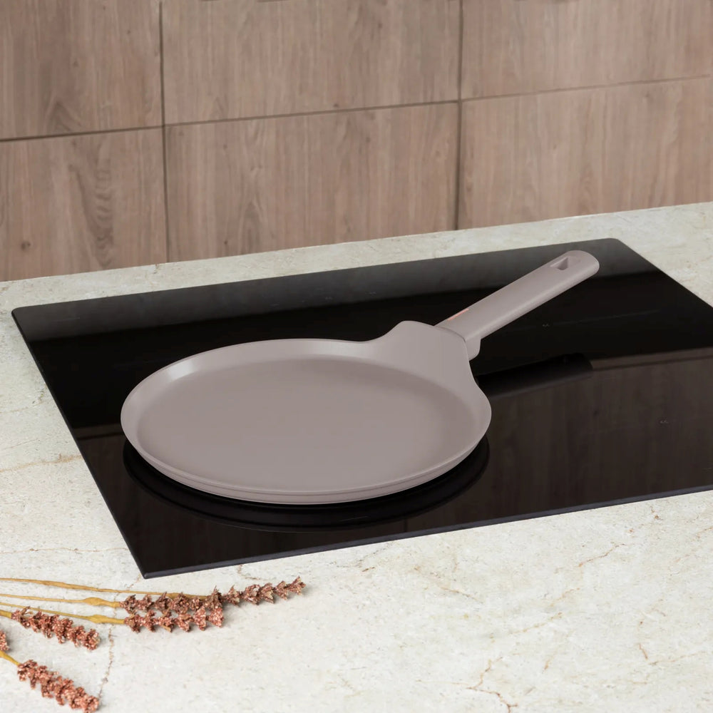 Berlinger Haus Pannenkoekenpan Taupe ø 28 cm  - geschikt voor alle warmtebronnen - standaard anti-aanbaklaag