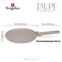 Berlinger Haus Pannenkoekenpan Taupe ø 28 cm  - geschikt voor alle warmtebronnen - standaard anti-aanbaklaag