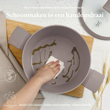 BerlingerHaus Pannenset Taupe 11-Delig - Kookpan ø 20, 24, 28 cm, Koekenpan ø 24, 28 cm & Steelpan ø 16 cm - geschikt voor alle warmtebronnen
