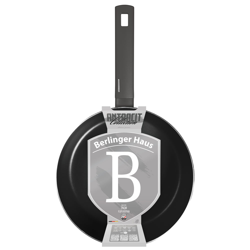BerlingerHaus Koekenpan Mat Antraciet ø 26 cm - geschikt voor alle warmtebronnen - standaard anti-aanbaklaag