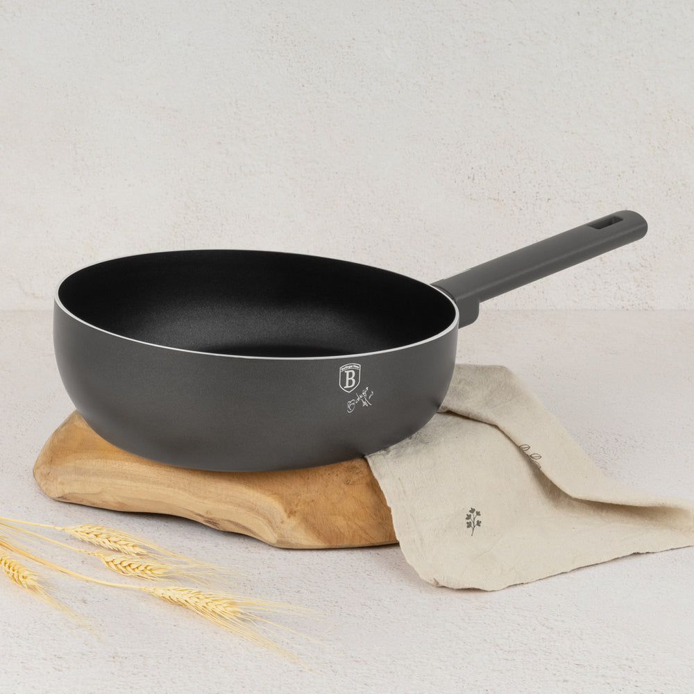 BerlingerHaus Koekenpan Mat Antraciet ø 26 cm - geschikt voor alle warmtebronnen - standaard anti-aanbaklaag