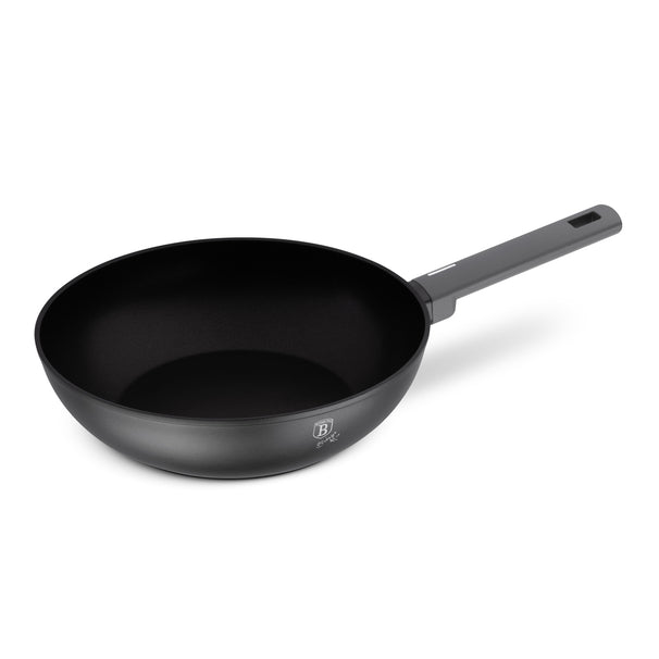 BerlingerHaus Wokpan Mat Antraciet ø 28 cm - geschikt voor alle warmtebronnen - standaard anti-aanbaklaag