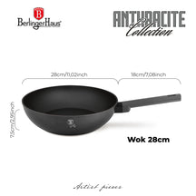 BerlingerHaus Wokpan Mat Antraciet ø 28 cm - geschikt voor alle warmtebronnen - standaard anti-aanbaklaag