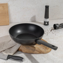 BerlingerHaus Wokpan Mat Antraciet ø 28 cm - geschikt voor alle warmtebronnen - standaard anti-aanbaklaag