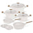 Berlinger Haus Pannenset Nordic Mat Crème 7-Delig - Kookpan ø 20, 24, 28 cm & Koekenpan ø 20, 24 cm - geschikt voor alle warmtebronnen