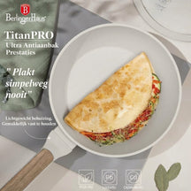 Berlinger Haus Pannenset Nordic Mat Crème 7-Delig - Kookpan ø 20, 24, 28 cm & Koekenpan ø 20, 24 cm - geschikt voor alle warmtebronnen