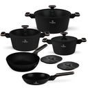 Berlinger Haus Pannenset  Zwart Roségoud 7-Delig - Kookpan ø 20, 24, 28 cm & Koekenpan ø 20, 24 cm - geschikt voor alle warmtebronnen