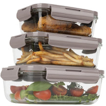Berlinger Haus Glazen Vershoudbakjes Taupe - 3-delig - 570 ml, 840 ml & 1.18 Liter