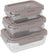 Berlinger Haus Glazen Vershoudbakjes Taupe - 3-delig - 570 ml, 840 ml & 1.18 Liter
