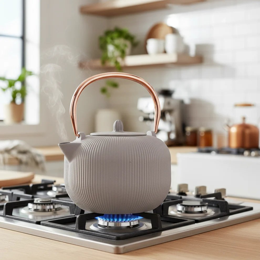 Berlinger Haus Theepot met RVS Filter - Gietijzer Taupe - 1 Liter