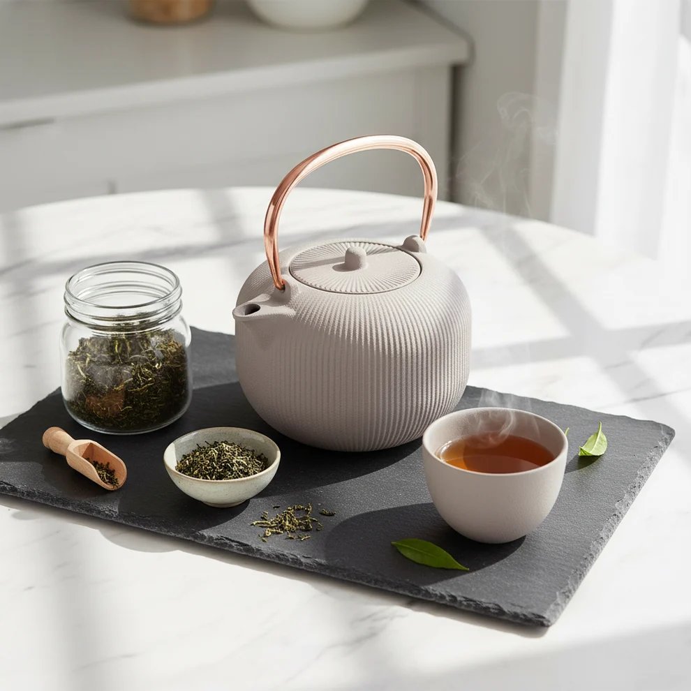 Berlinger Haus Theepot met RVS Filter - Gietijzer Taupe - 1 Liter