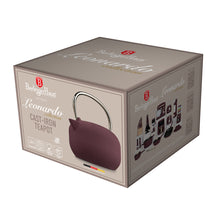 BerlingerHaus Theepot met RVS Filter - Gietijzer Mat Bordeaux - 1 Liter