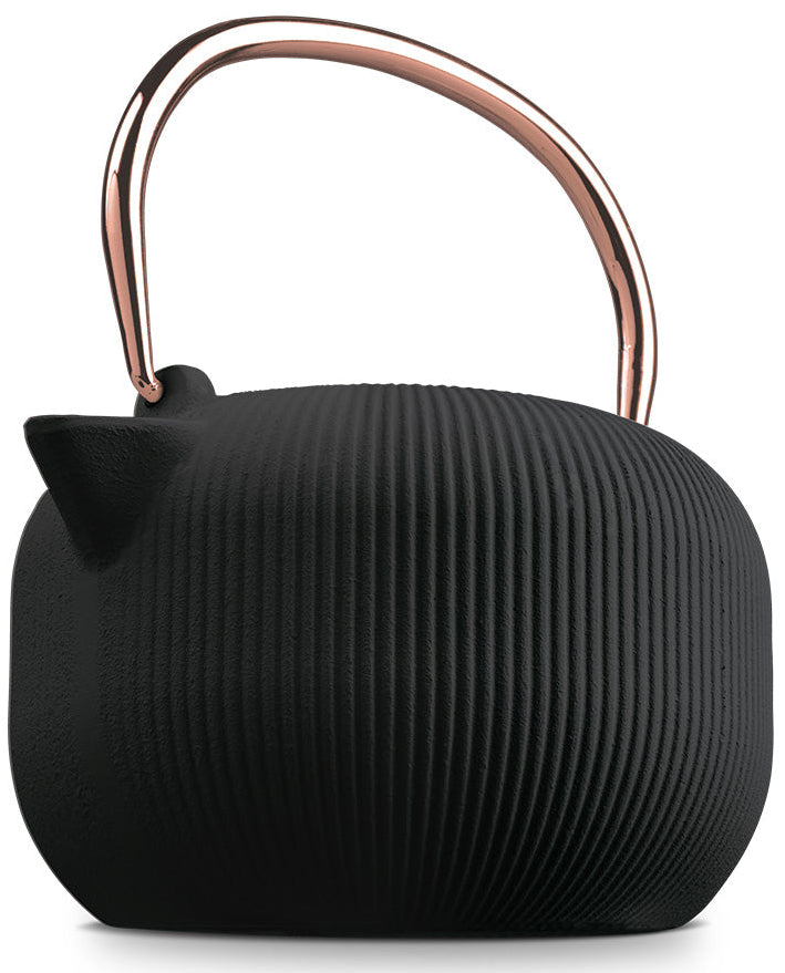 Berlinger Haus Theepot met RVS Filter - Gietijzer Zwart Roségoud - 1 Liter