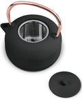 Berlinger Haus Theepot met RVS Filter - Gietijzer Zwart Roségoud - 1 Liter