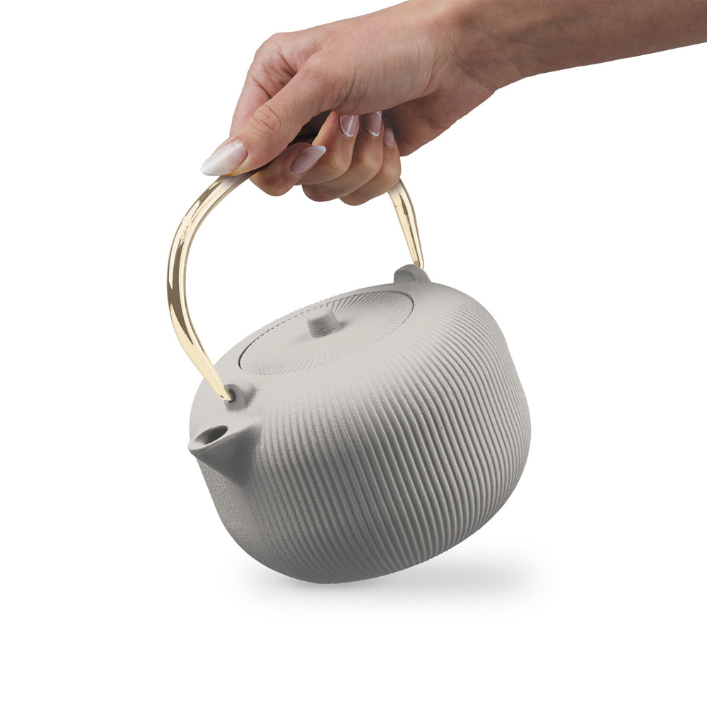 Berlinger Haus Theepot met RVS Filter - Gietijzer Mat Crème - 1 Liter
