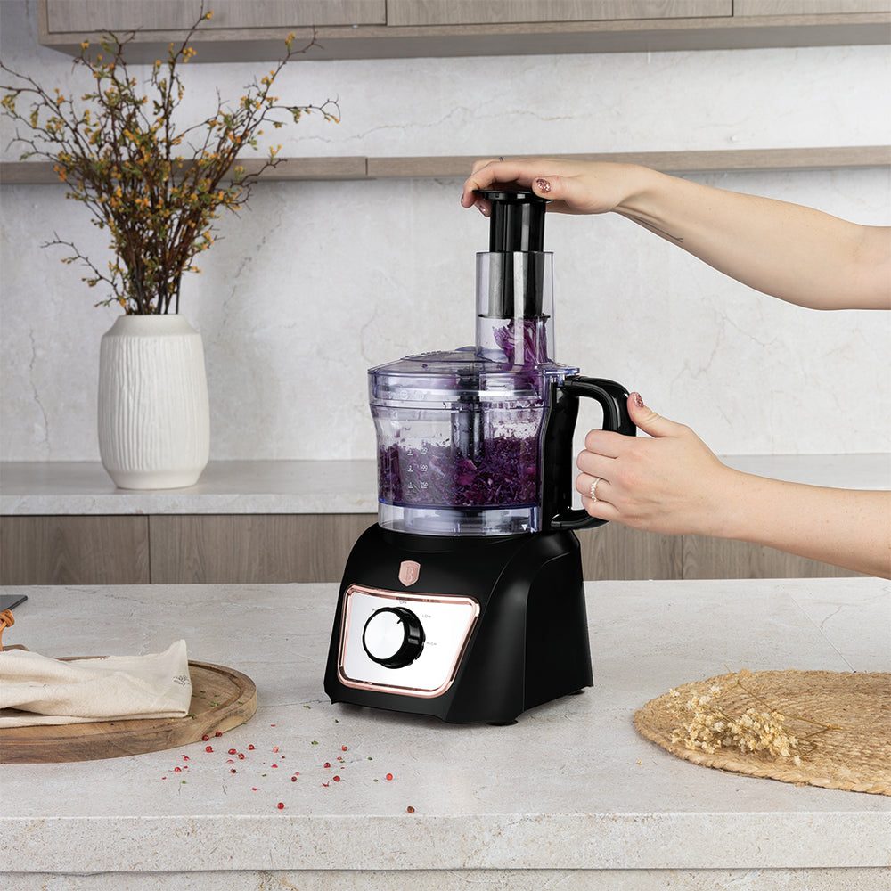 Berlinger Haus Keukenmachine / Foodprocessor 8-in-1 Zwart Roségoud - 500W