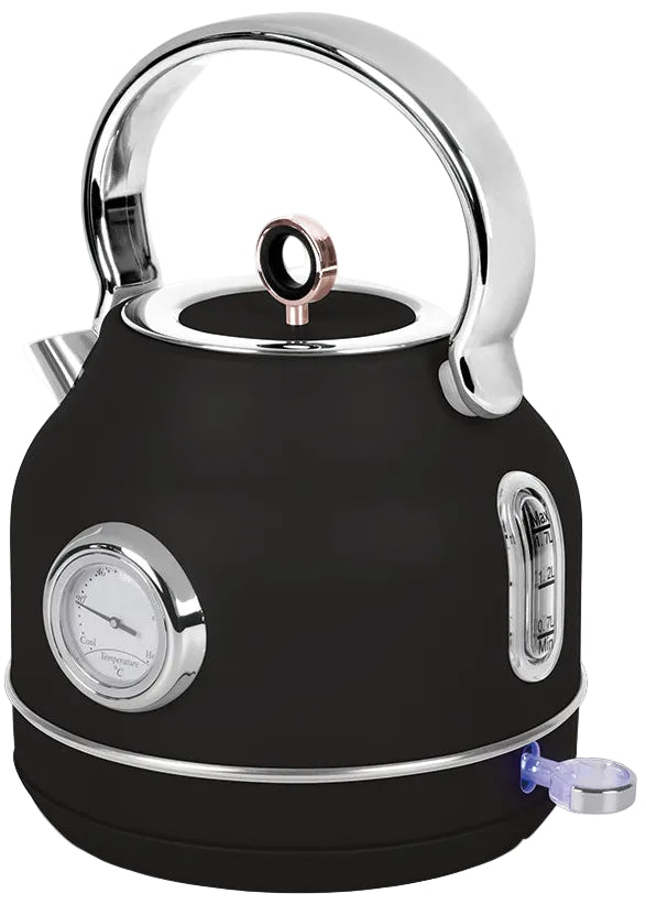 Berlinger Haus Waterkoker Zwart Rosègoud - met Thermometer - 1.7 Liter - 2200W