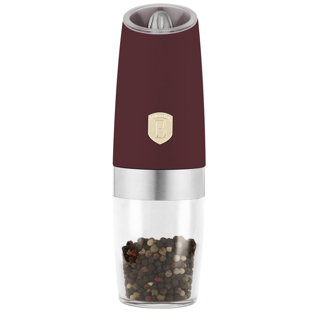 BerlingerHaus Elektrische Peper- en Zoutmolen Set Gravity Mat Bordeaux - Keramische Molen - 2-Delig