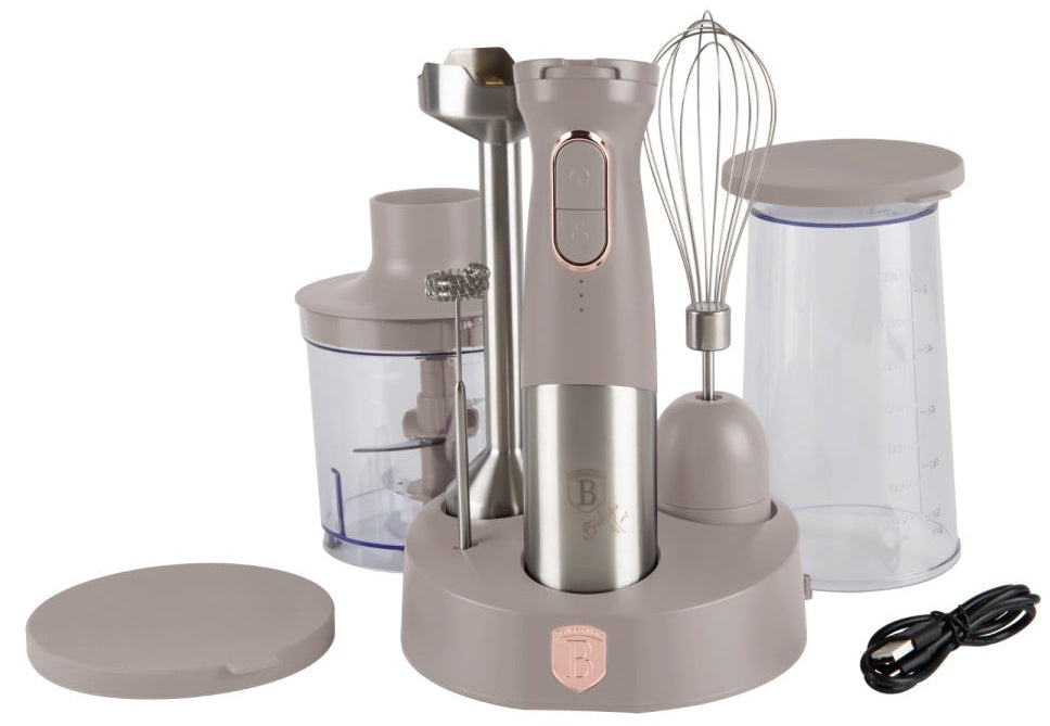 Berlinger Haus Draadloze Staafmixer set Taupe – 6-in-1 – 800 W