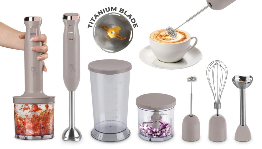 Berlinger Haus Staafmixer set Taupe – 6-in-1 – 800 W